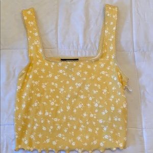 Yellow Floral Tank Top